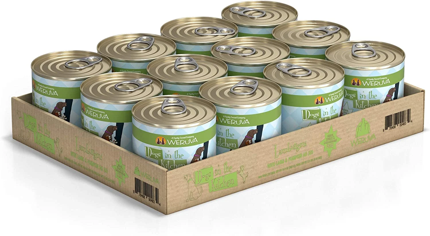 Weruva Dogs in the Kitchen Lamburgini with Lamb & Pumpkin Au Jus Grain-Free Canned Dog Food 10-oz can case of 12