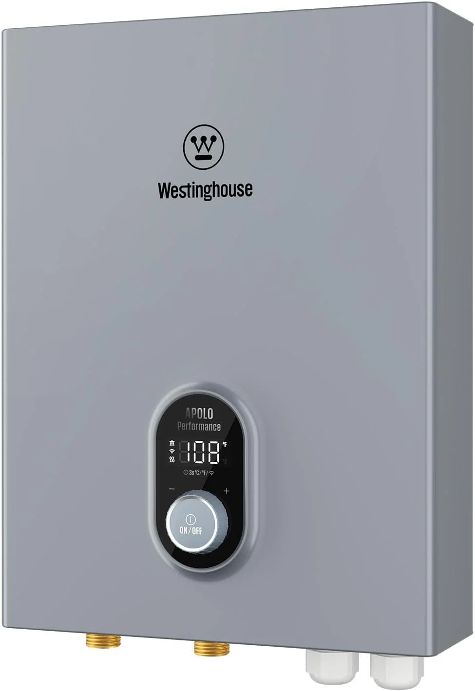 Westinghouse 24kW 240V Tankless Water Heater Electric, Instant Hot Water Heater, On Demand Hot Water, Smart WiFi Control, Works with Alexa & Google Home, ETL Certified, IPX4, Gray (APOLO-2.0)