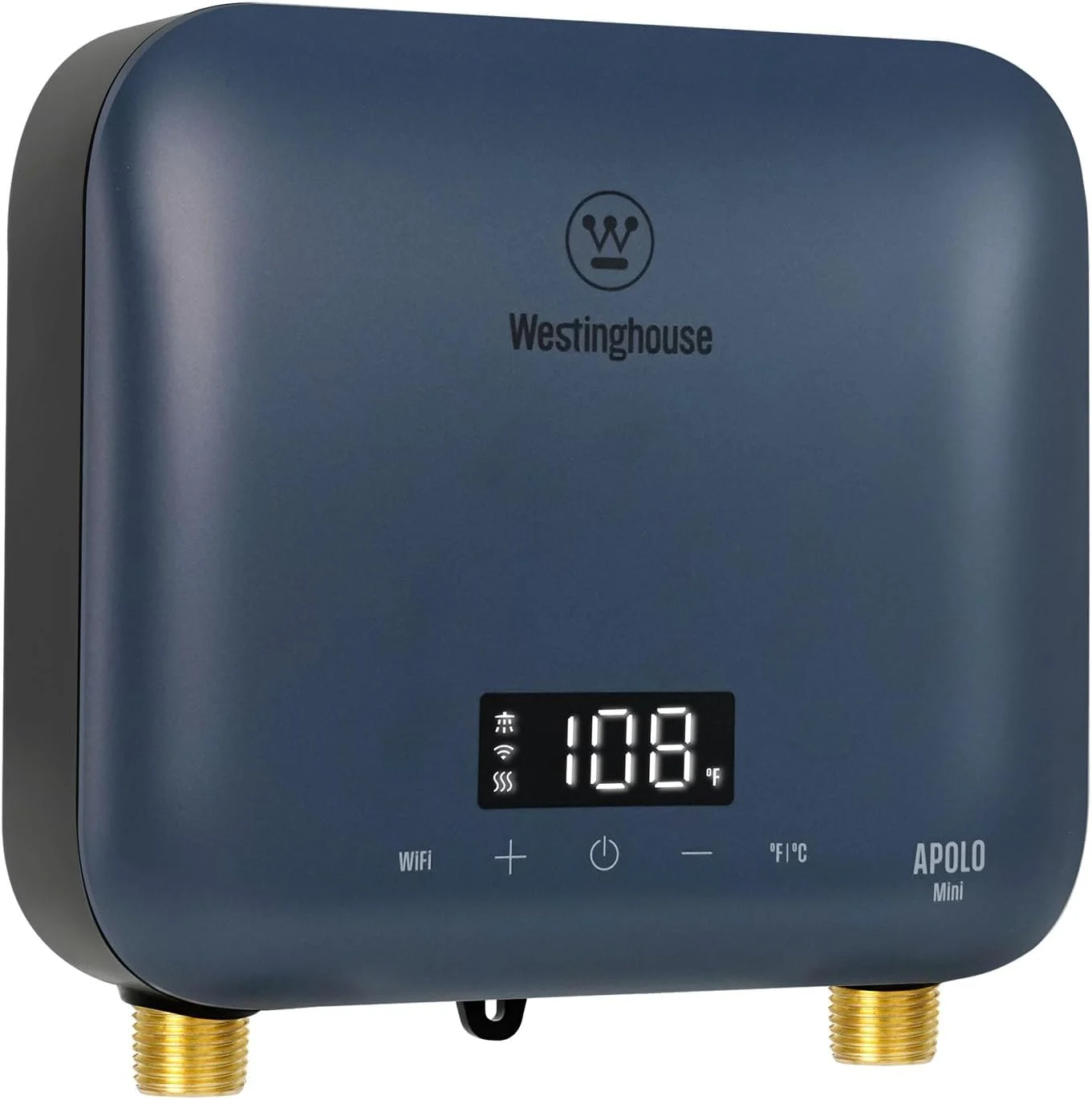 Westinghouse Apolo Mini 6.5kW Tankless Water Heater Electric, 240V Instant Hot Water, Smart WiFi Control, Compatible with Alexa & Google Home, Deep Blue