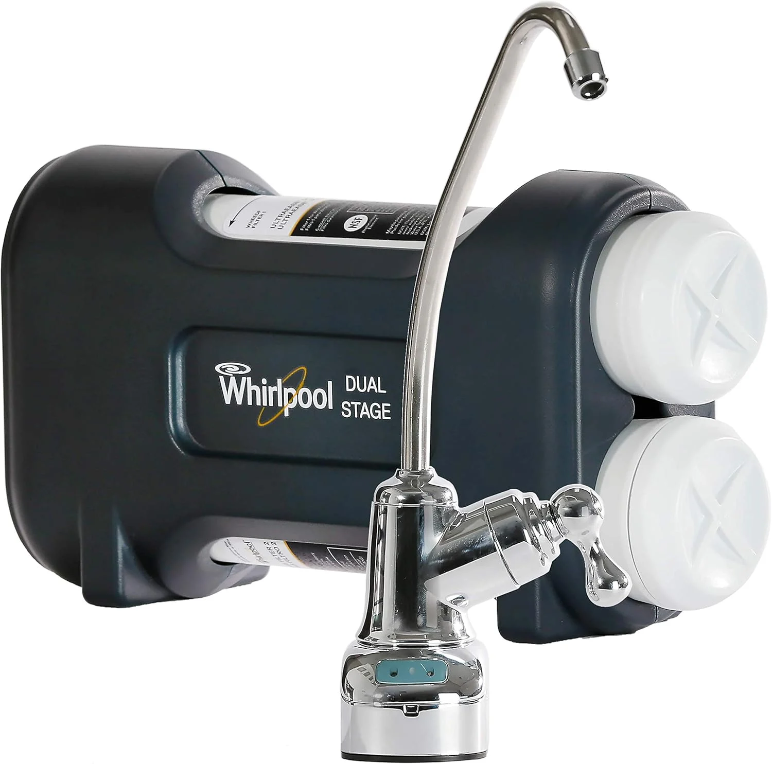 Whirlpool WHADUS5 Dual-stage Carbon Block Under Sink Water Filtration System with Faucet
