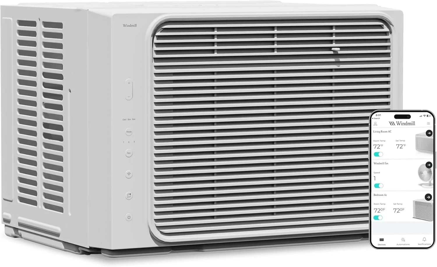 Windmill Window Air Conditioner – Quiet & Smart, Easy Install, Voice-Enabled, Remote & App Control AC Unit – 5,000 BTU Lite