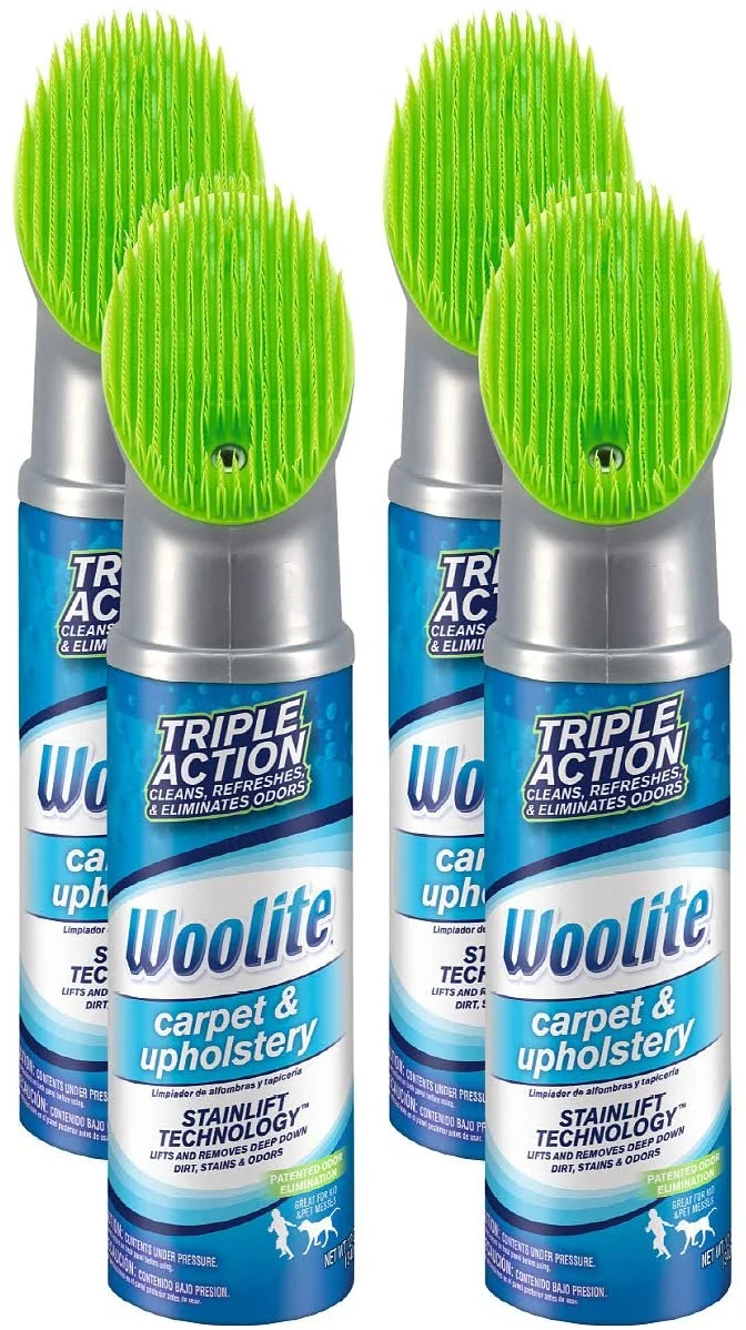 Woolite Carpet and Upholstery Cleaner Stain Remover, 4 pack, 12 Oz each