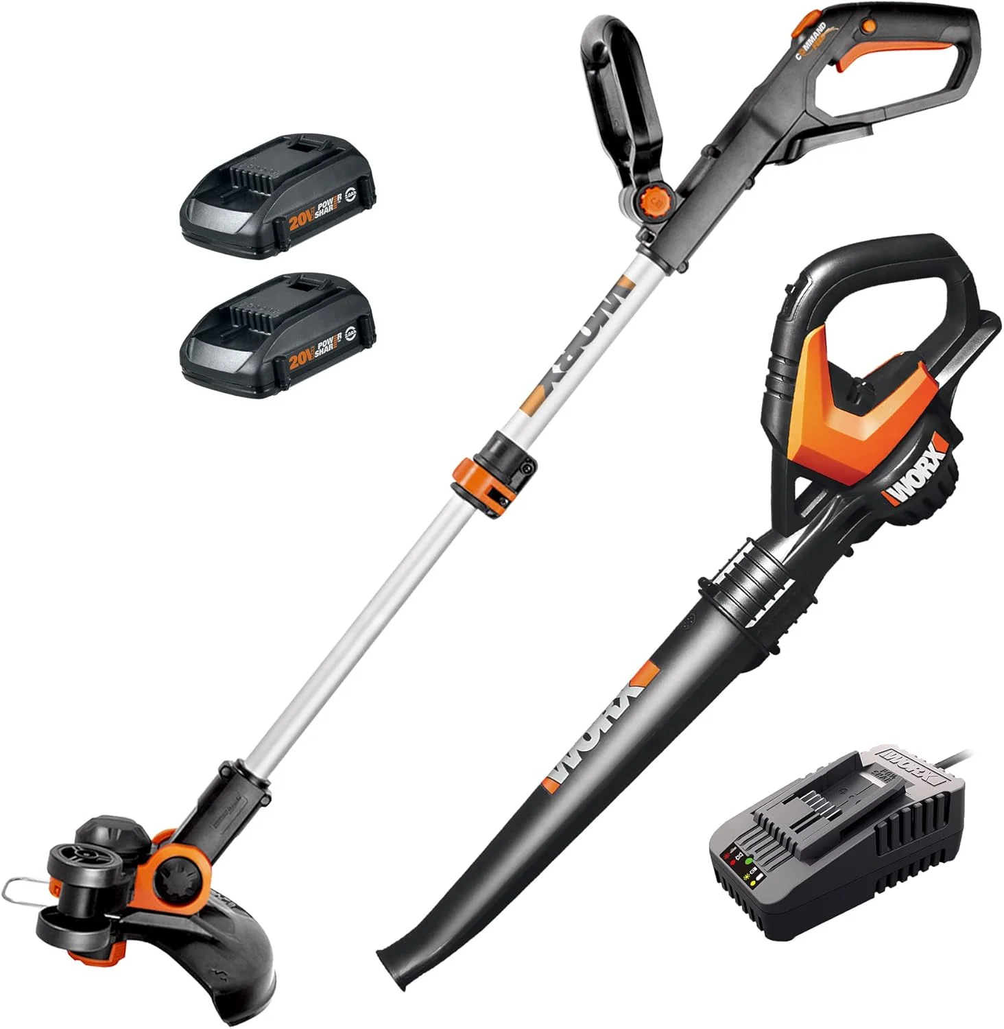 Worx 20V Trimmer and Blower Power Share Combo Kit – WG916 (Battery & Charger Included)