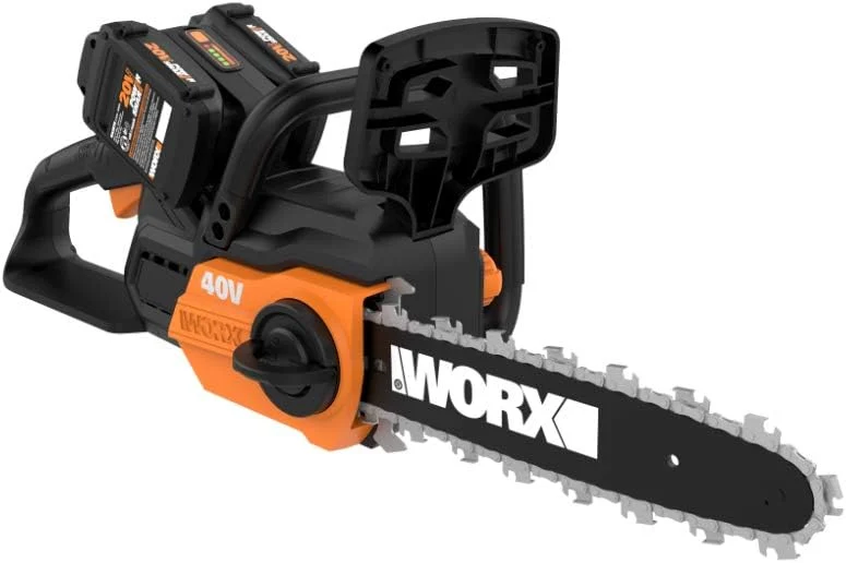 Worx 40V 12″ Cordless Chainsaw Power Share with Auto-Tension – WG381 (Batteries & Charger Included)