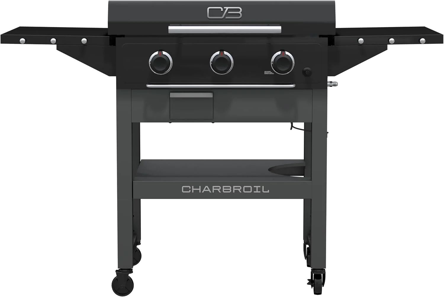 Charbroil 463258924 28″ XL Performance Series Propane Gas Griddle with Cart 3 Burner Flat Top Grill, Black
