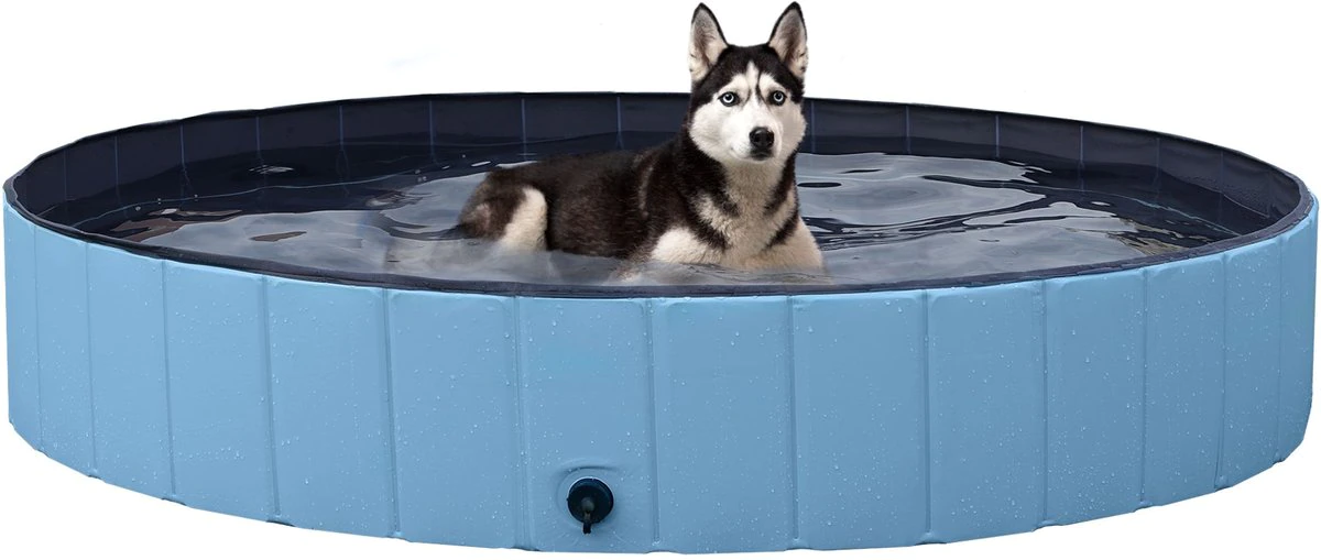Yaheetech Foldable Outdoor Hard Plastic Swimming Pool for Dogs Cats & Kids, XXL-63 inch