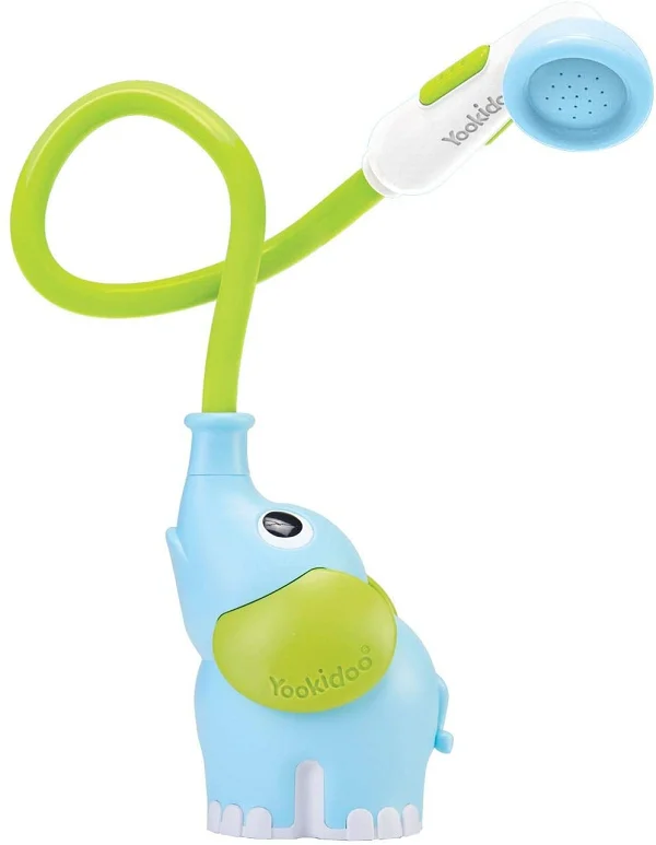 Yookidoo Baby Bath Shower Head – Elephant Water Pump and Trunk Spout Rinser