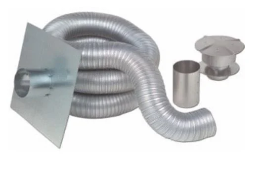 Z-Flex 8" x 20' Stainless Steel AL 29-4C Flexible Catgory 1 Chimney Liner Kit