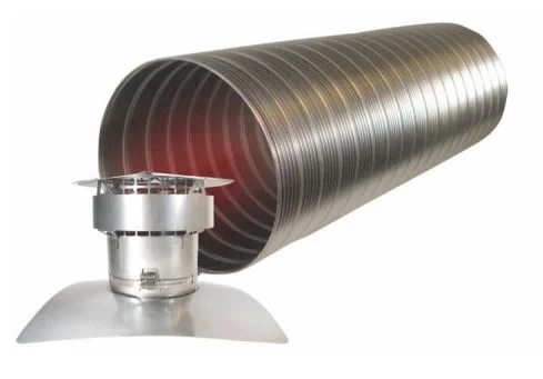 Z-Flex 8" x 20' Stainless Steel Z-Vent Smoothcore Category II,III,IV Liner Kit