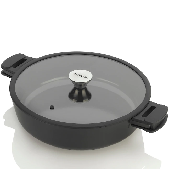 ZAVOR  2-Piece Noir 13-in Ceramic Cooking Pan with Lid, 6 Qt Sauté Pan