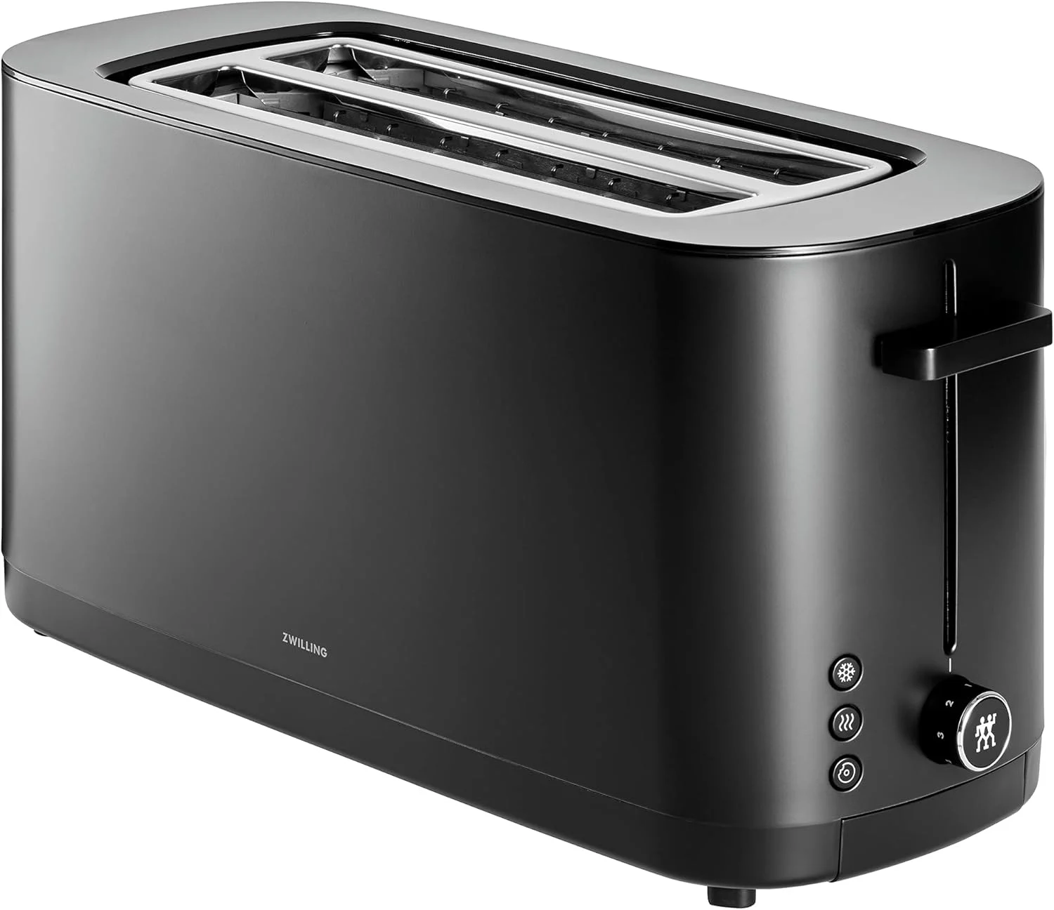 ZWILLING Enfinigy, 4-Slice Long Slot Toaster, Extra Wide 1.5″ Slots for Bagels and Toast, Black