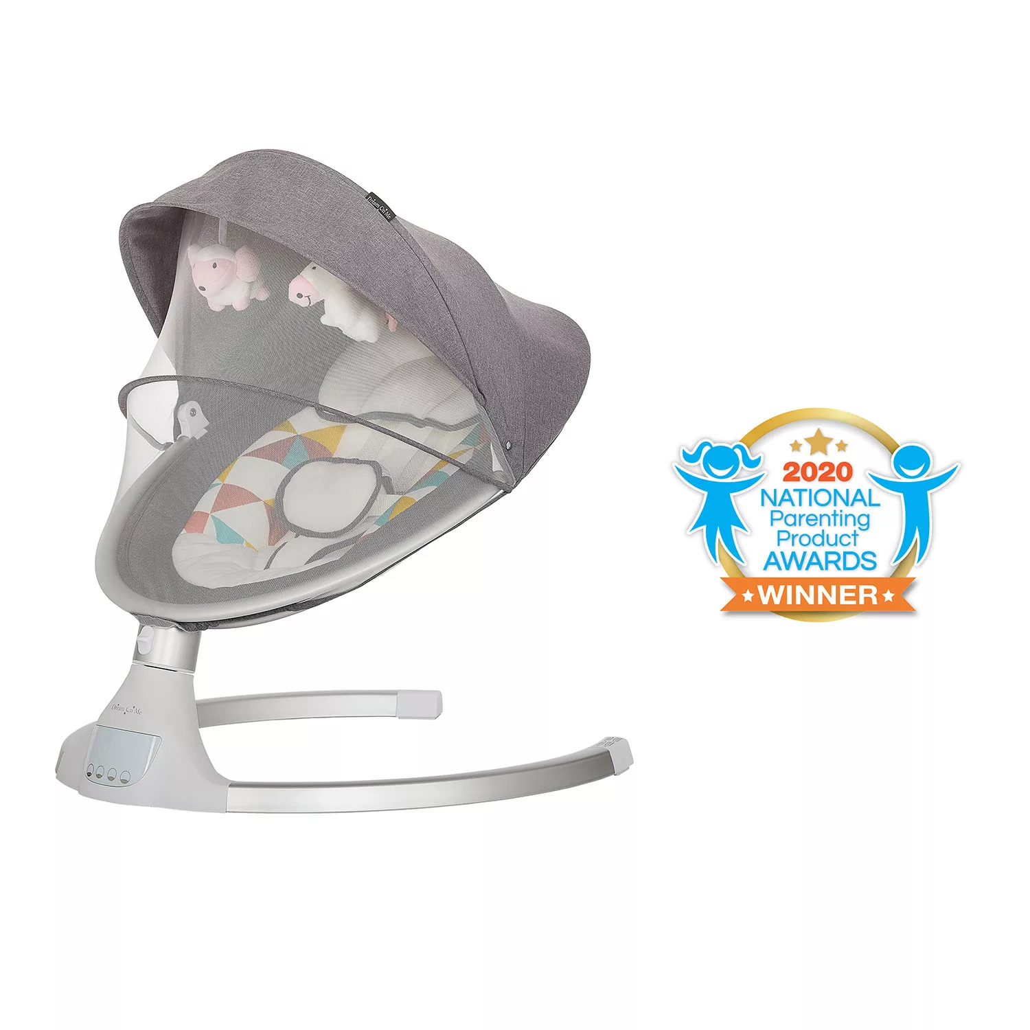 Zazu Cradling Swing by Dream On Me, Grey and Pink