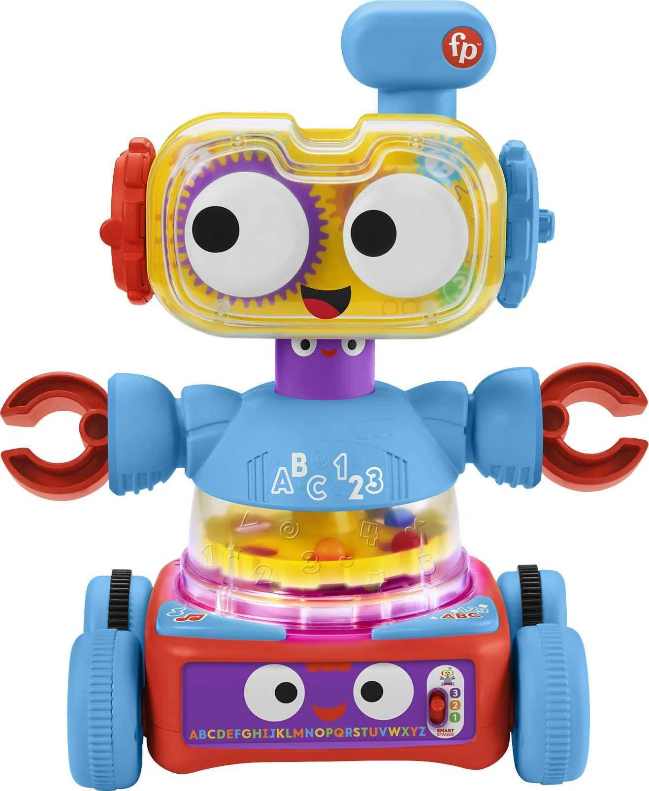 Fisher-Price Baby to Preschool Learning Toy Robot with Lights & Music, 4-in-1 Ultimate Learning Bot