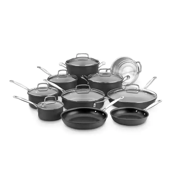 Chef’s Classic 17-Piece Hard-Anodized Aluminum Nonstick Cookware Set in Black