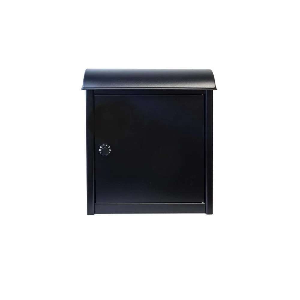 Qualarc WF-W1701BK Leece Wall Mounted Mailbox in Black with Combo Lock