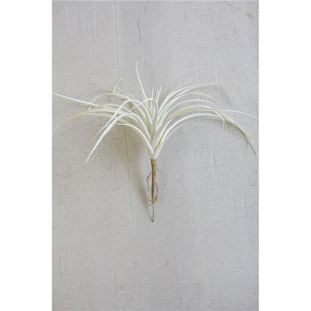 White Air Plant Large 10.5" H – Plastic & Wire Faux Succulent Accent for Modern Greenery Displays (Set of 6) By Kalalou