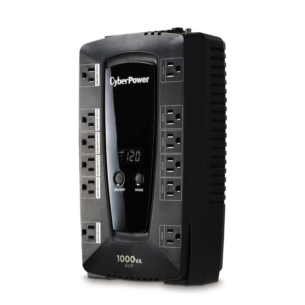 CyberPower LE1000DG 1000VA 120-Volt 12-Outlet UPS Battery Backup with LCD Display