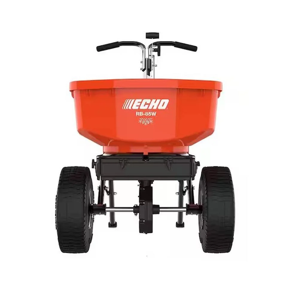 ECHO RB-85W 85 lbs. Capacity Winter Stainless Steel Pro Broadcast Spreader for Rock Salt and Ice Melt with Hopper Grate and Cover
