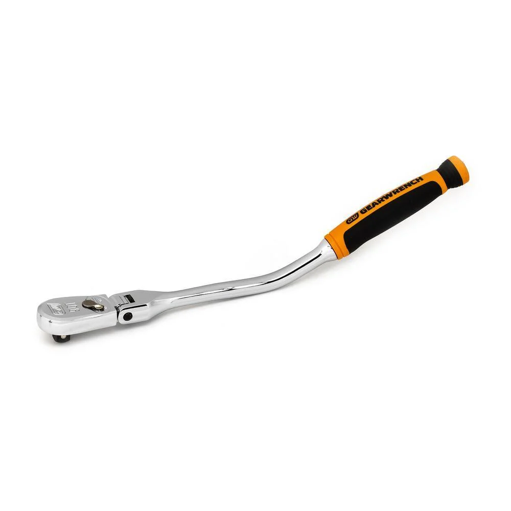 GEARWRENCH 81213T 3/8 in. Drive 90-Tooth Dual Material Offset Flex Head Teardrop Ratchet