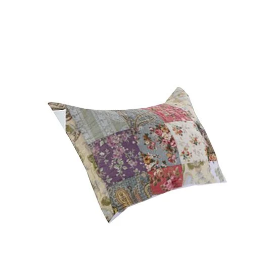 Benzara Eiger Fabric Standard Size Sham with Jacobean Prints, Multicolor