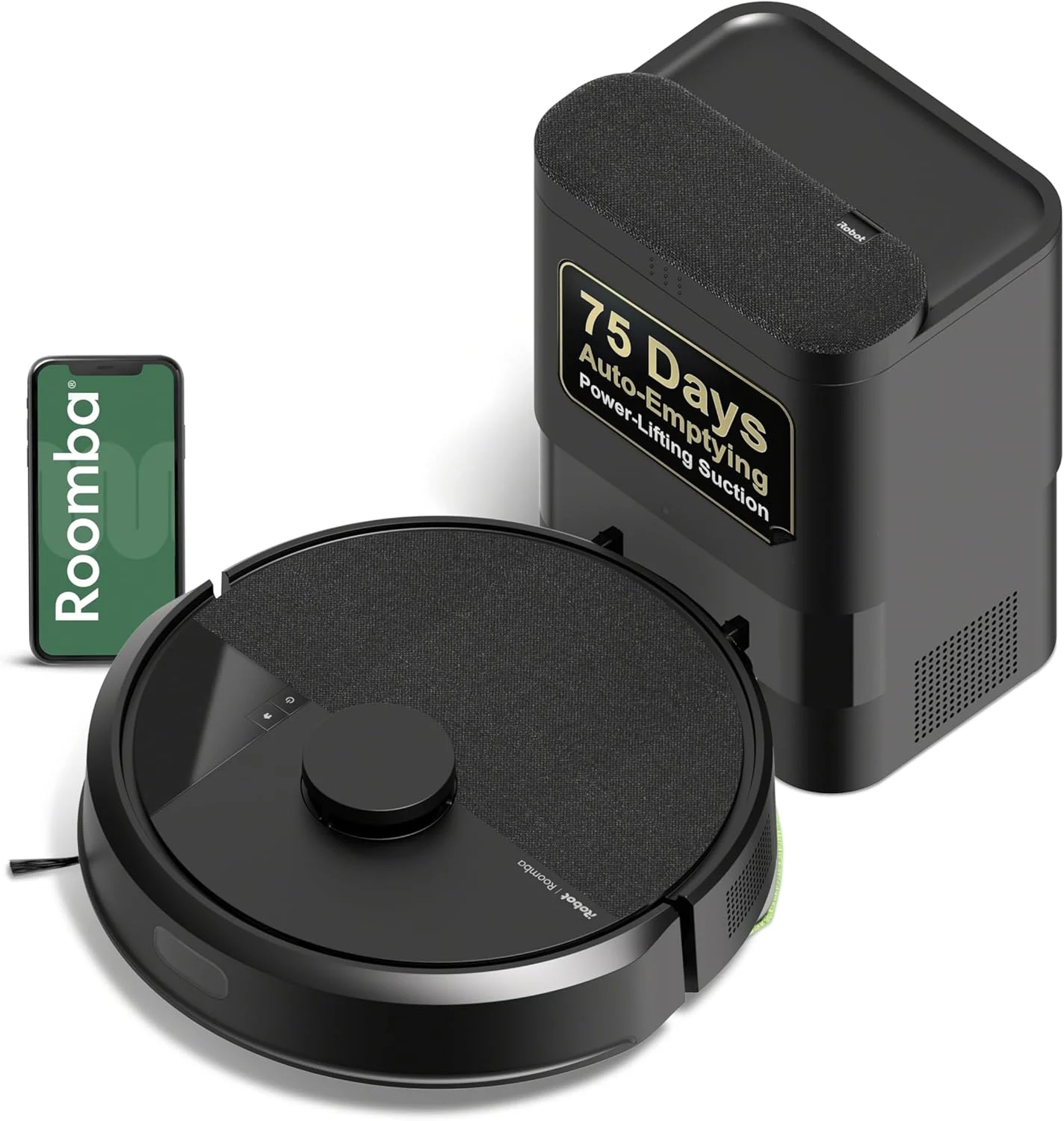 iRobot Roomba 105 Vac Robot Vacuum with AutoEmpty Dock – Self-Empties for 75 Days, Easy to use, Intense Power-Lifting Suction, LiDAR Navigation, Multi-Surface Cleaning, Cleans in Neat Rows