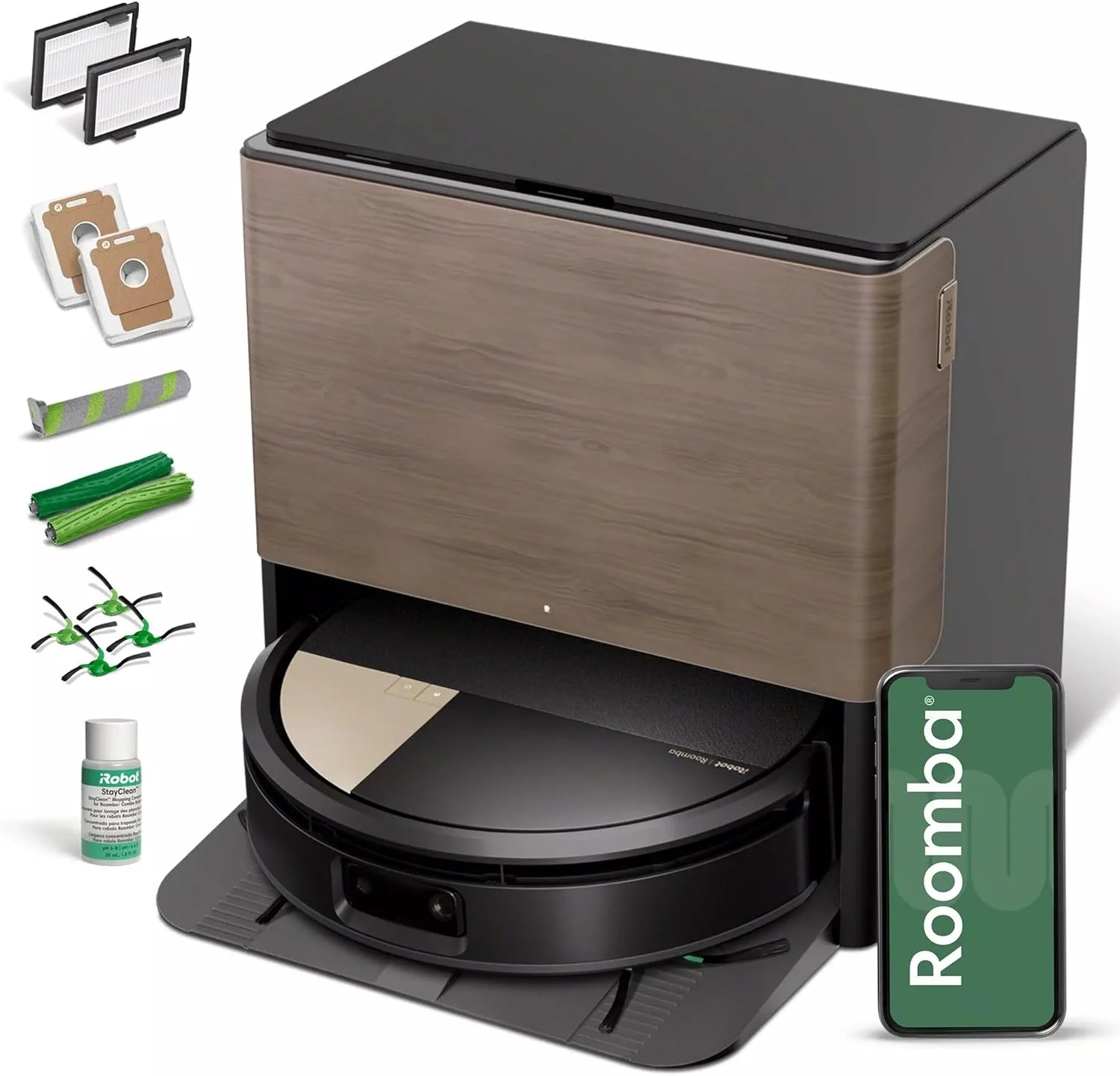 iRobot Roomba Max 705 Combo Robot Vacuum & Mop + AutoWash Dock – Extending Self-Cleaning Roller Mop, Retractable Mop Cover, Dual Brushes, Self-Empties, Heat-Washes & Dries, Avoids Obstacles, LiDAR