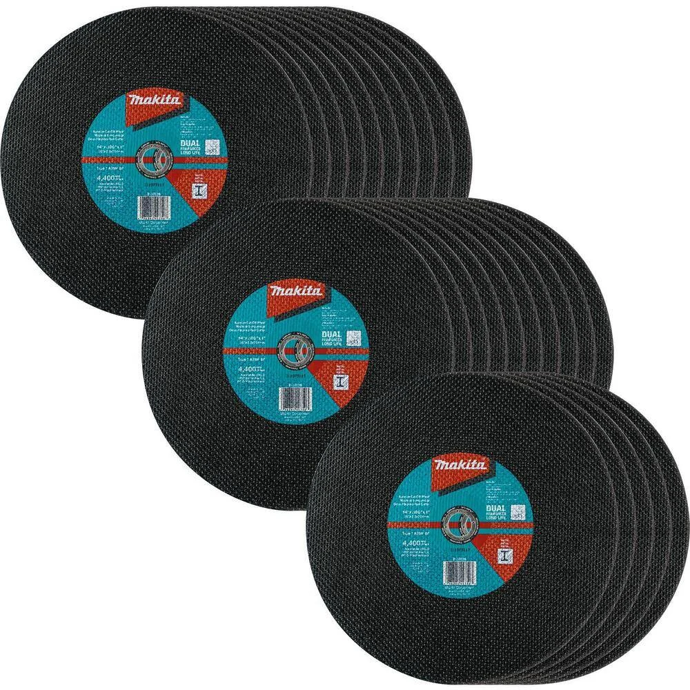 Makita B-57598-25 14 in. x 1 in. x 3/32 in. Cut-off Wheel (25-Pack)