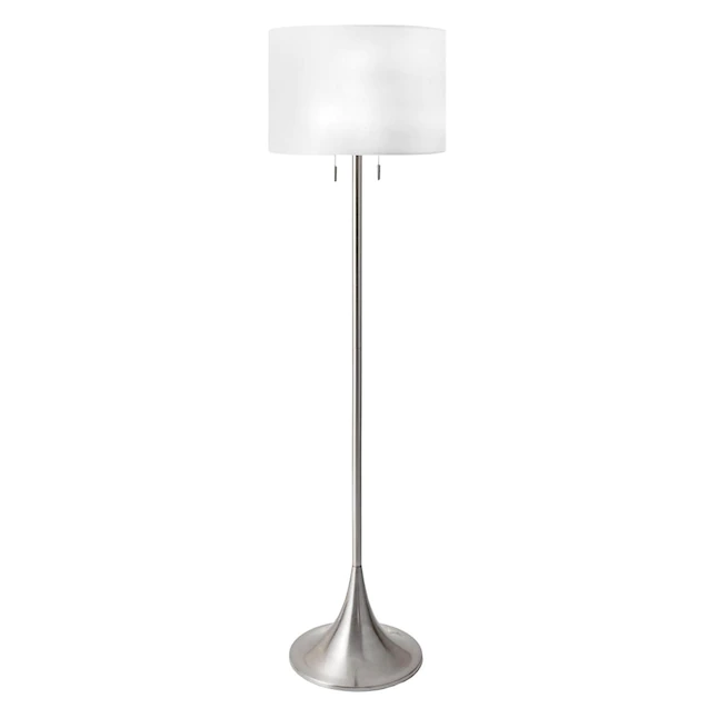nuLOOM 64-in Silver Floor Lamp