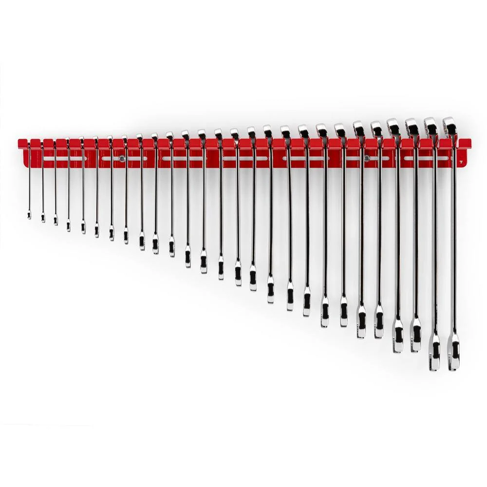 TEKTON WCB96201 6 mm to 32 mm Combination Wrench Set with Wall Hanger (27-Piece)