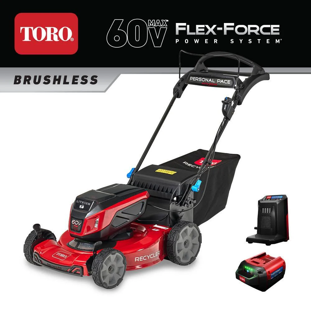 Toro 21467 Recycler 22 in. 60V Max* Personal Pace Auto-Drive Rear Wheel Drive Walk Behind Mower – 6.0 Ah Battery/Charger Included